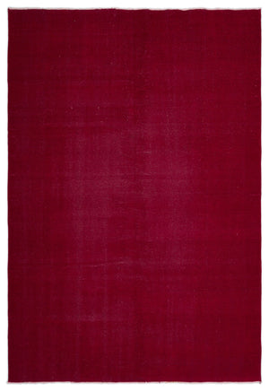 Red Over Dyed Vintage Rug 6'0'' x 8'11'' ft 184 x 271 cm