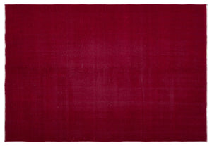 Red Over Dyed Vintage Rug 6'0'' x 8'11'' ft 184 x 271 cm
