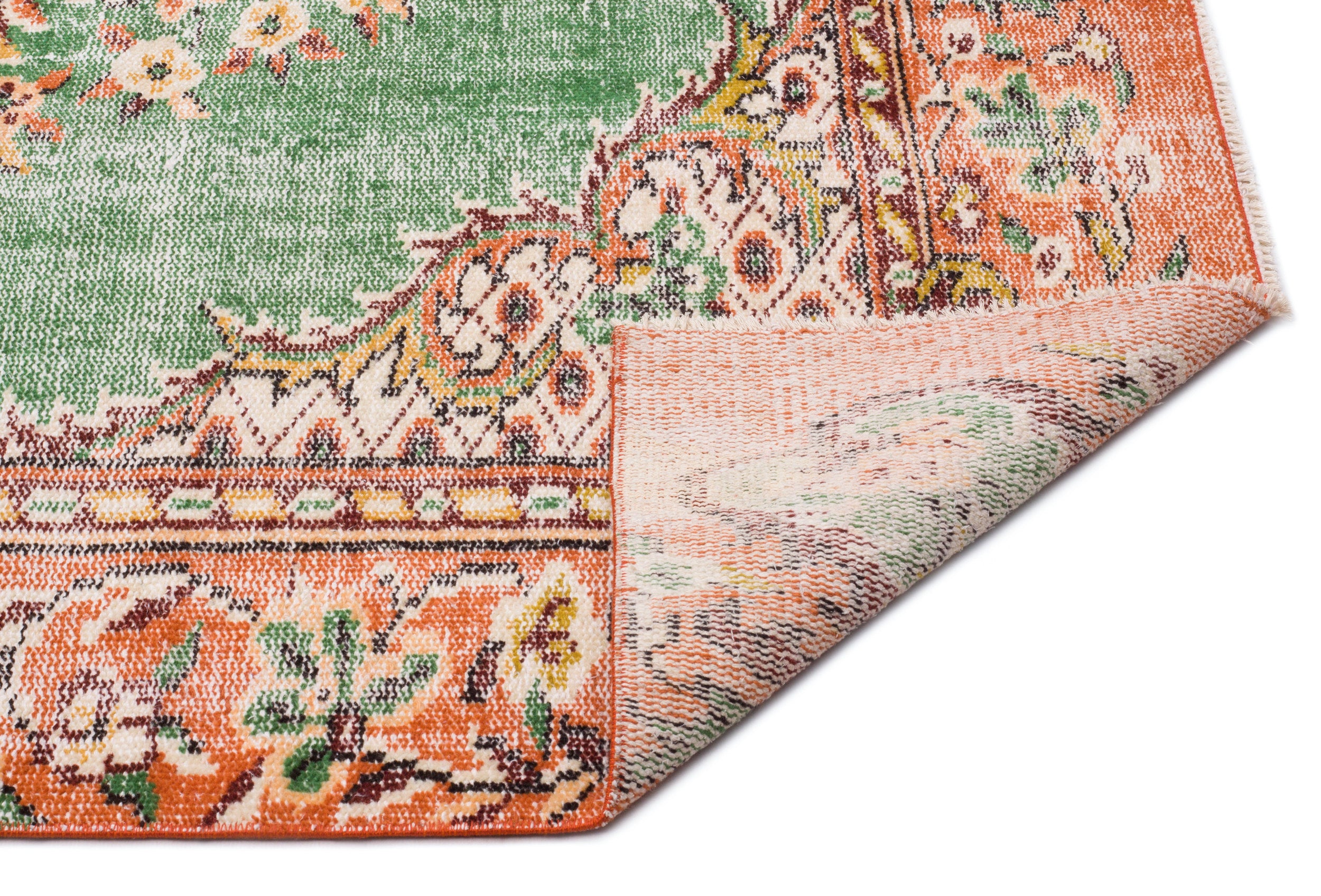 Retro Over Dyed Vintage Rug 5'6'' x 9'7'' ft 167 x 293 cm