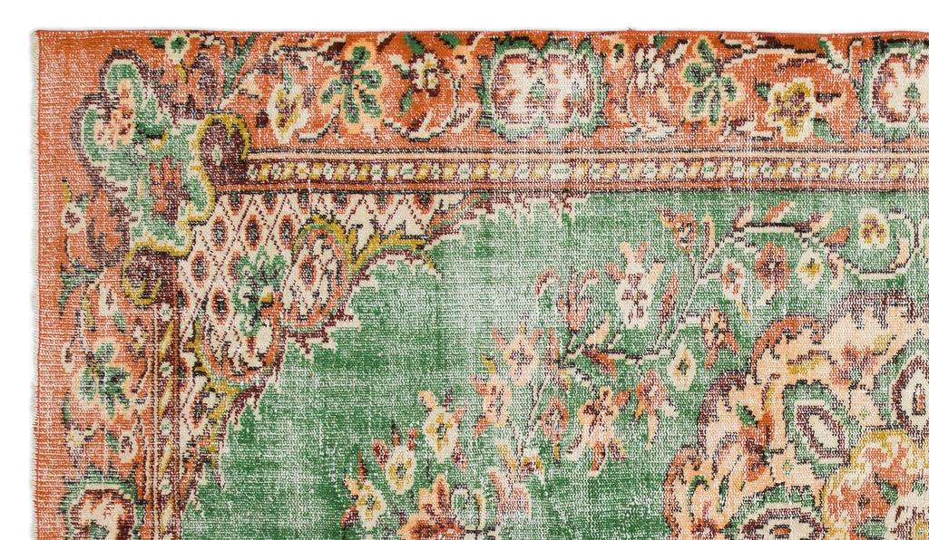 Retro Over Dyed Vintage Rug 5'6'' x 9'7'' ft 167 x 293 cm