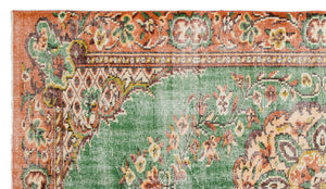 Retro Over Dyed Vintage Rug 5'6'' x 9'7'' ft 167 x 293 cm