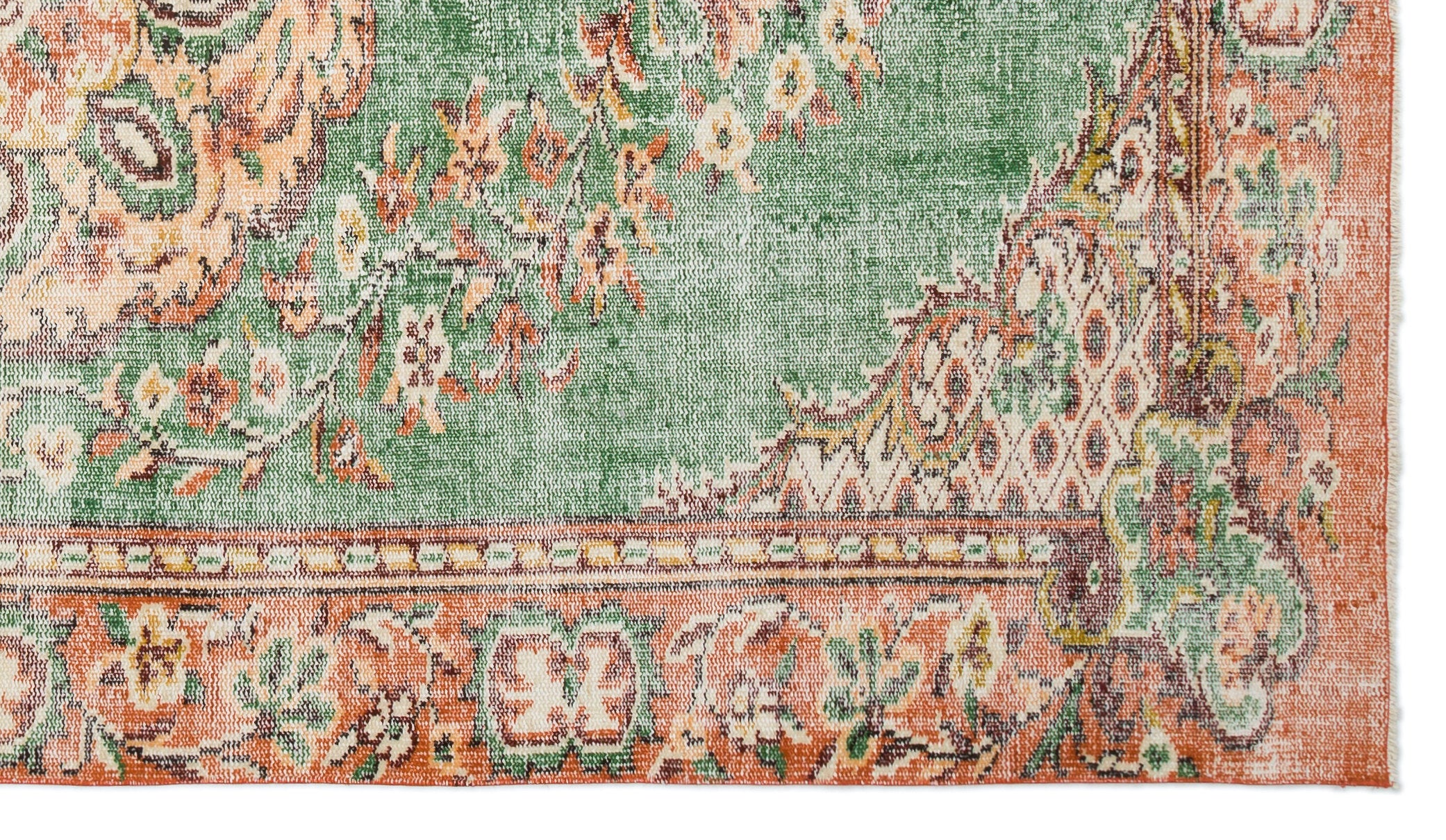 Retro Over Dyed Vintage Rug 5'6'' x 9'7'' ft 167 x 293 cm