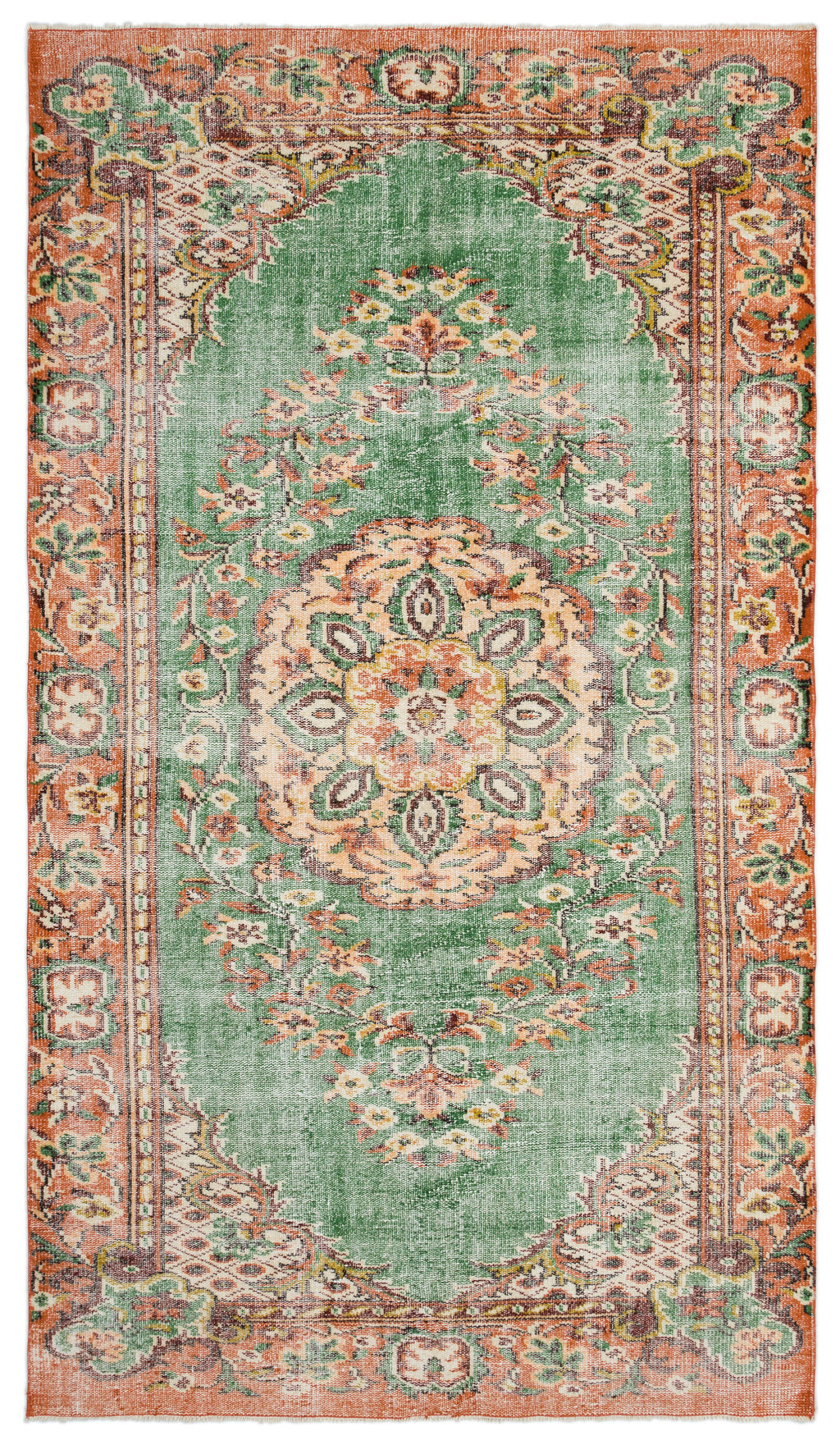 Retro Over Dyed Vintage Rug 5'6'' x 9'7'' ft 167 x 293 cm