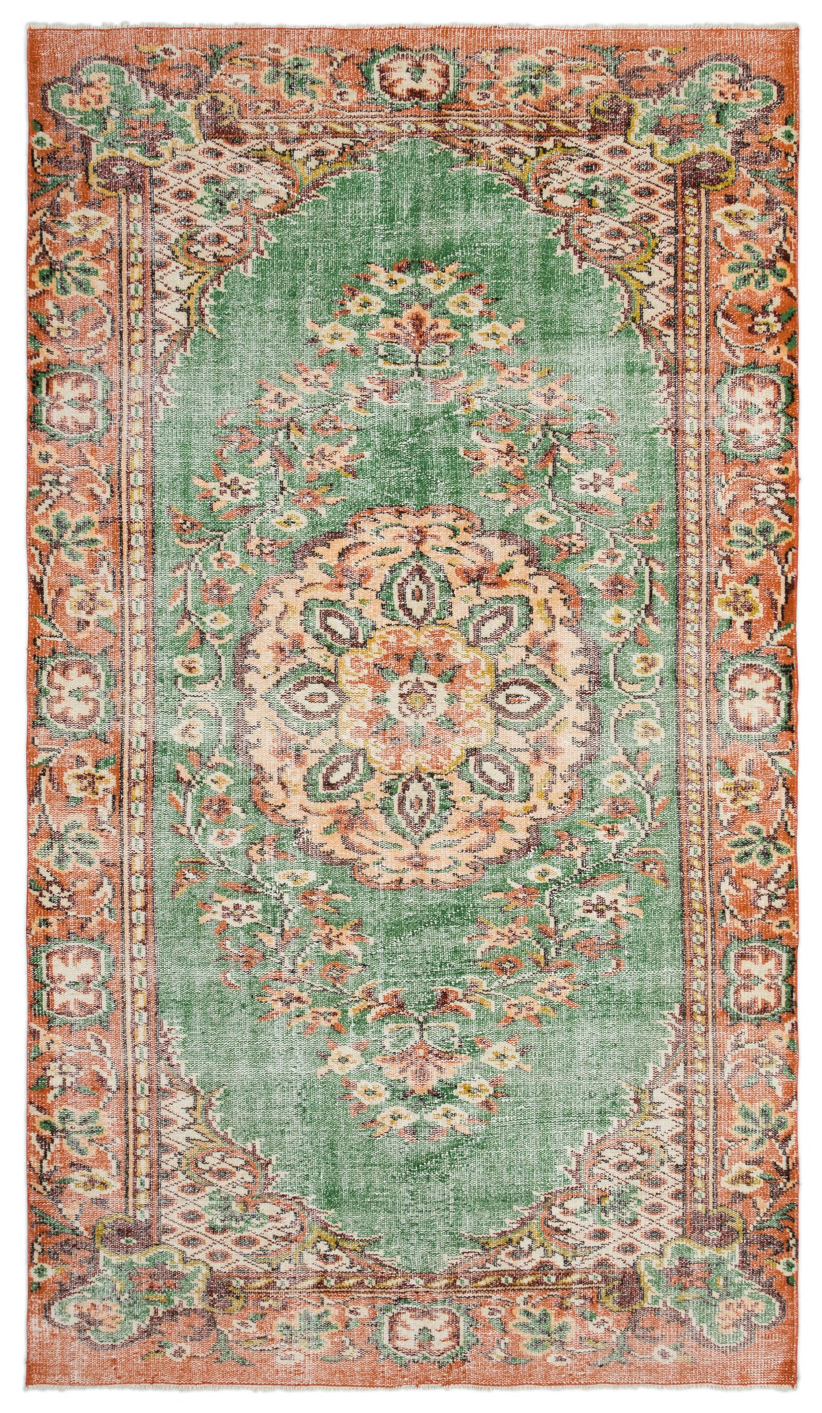 Retro Over Dyed Vintage Rug 5&#39;6&#39;&#39; x 9&#39;7&#39;&#39; ft 167 x 293 cm