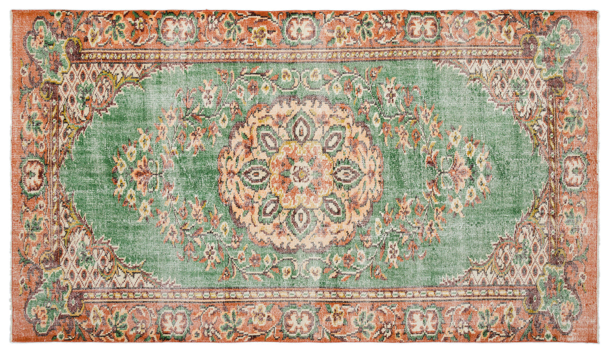 Retro Over Dyed Vintage Rug 5&#39;6&#39;&#39; x 9&#39;7&#39;&#39; ft 167 x 293 cm