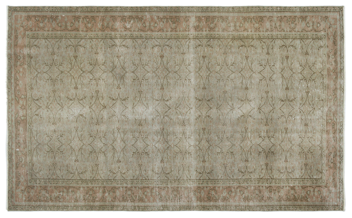 Gray Over Dyed Vintage Rug 5&#39;2&#39;&#39; x 8&#39;5&#39;&#39; ft 158 x 256 cm