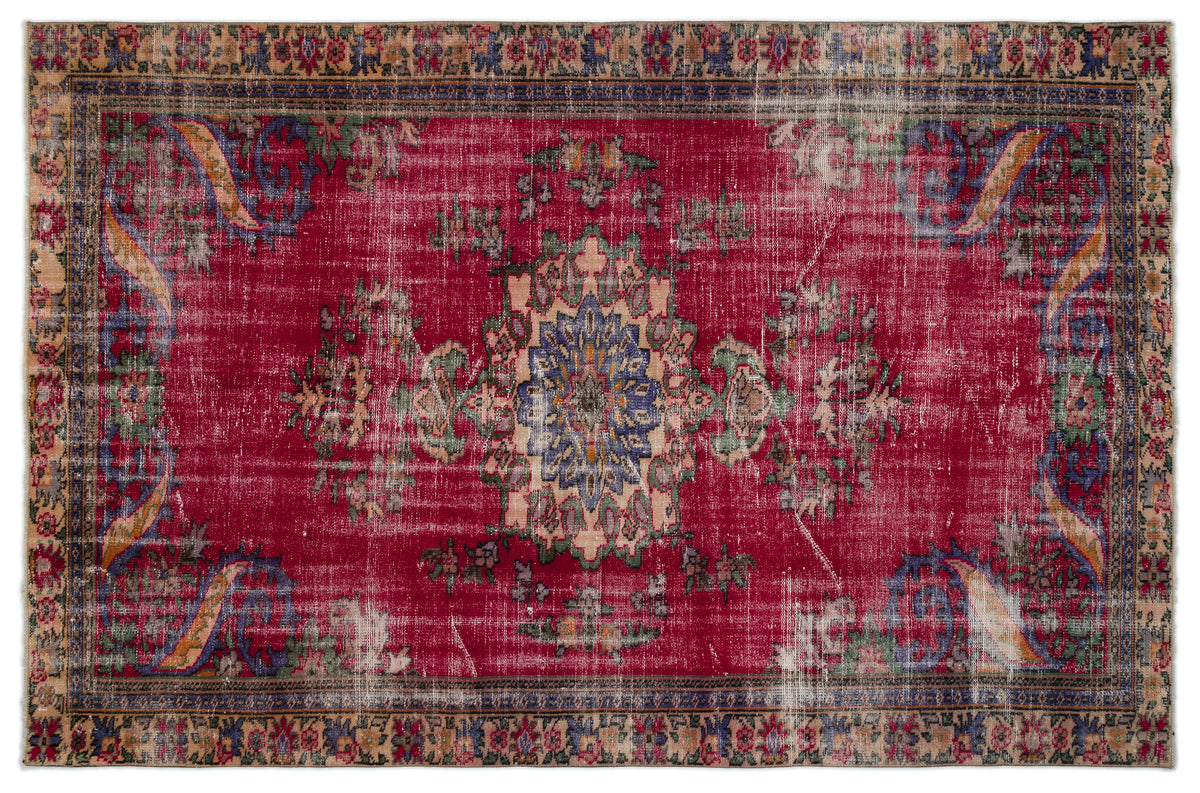 Naturel Over Dyed Vintage Rug 6&#39;2&#39;&#39; x 9&#39;5&#39;&#39; ft 188 x 288 cm
