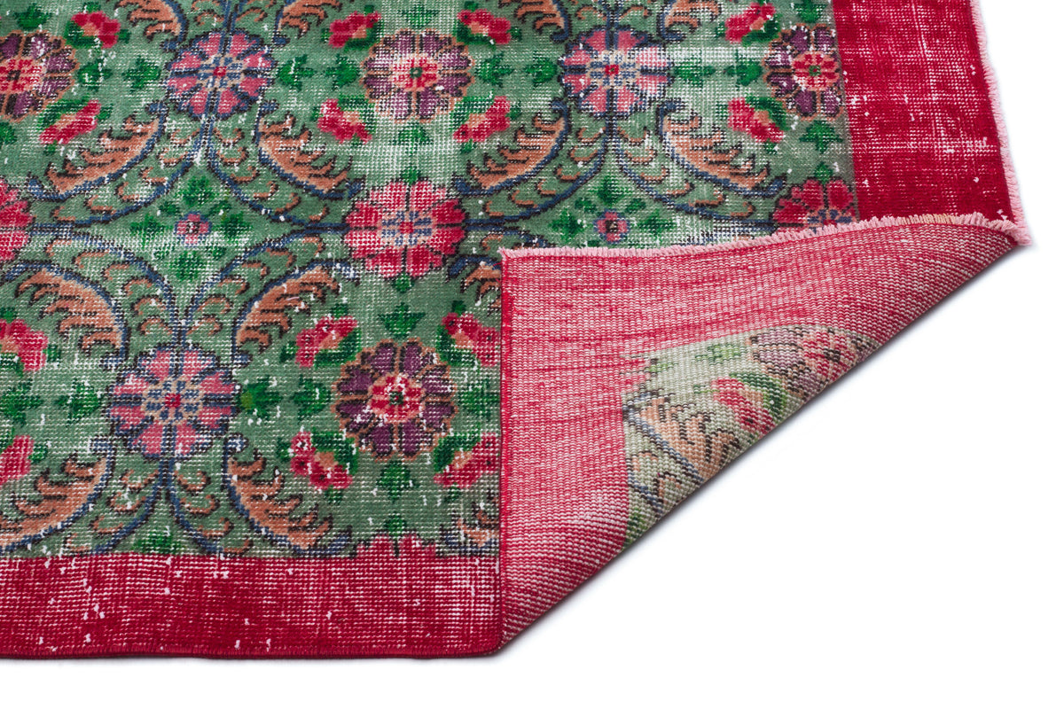 Retro Over Dyed Vintage Rug 5&#39;8&#39;&#39; x 9&#39;4&#39;&#39; ft 172 x 285 cm