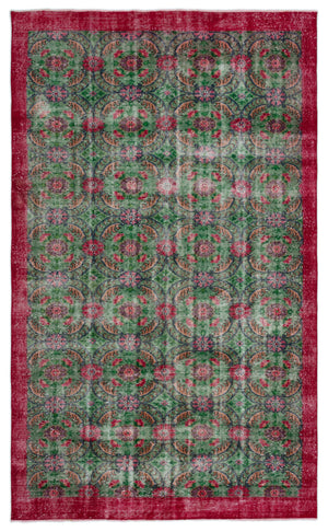 Retro Over Dyed Vintage Rug 5'8'' x 9'4'' ft 172 x 285 cm