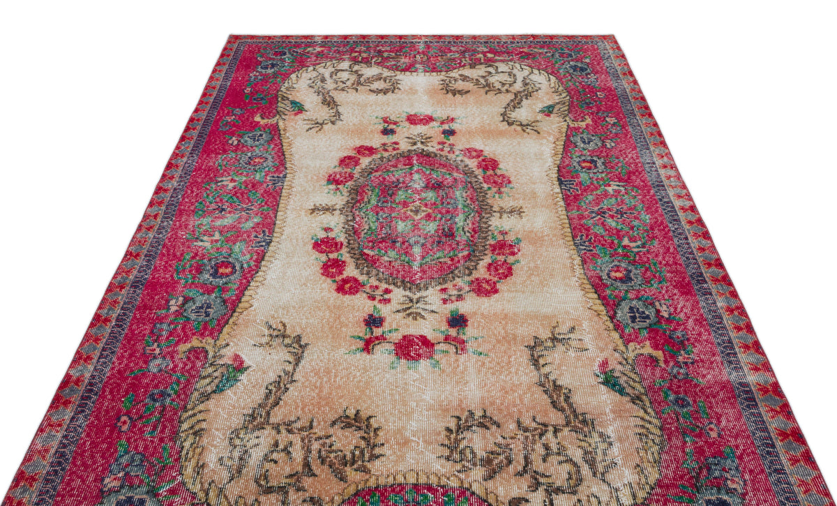 Naturel Over Dyed Vintage Rug 5&#39;4&#39;&#39; x 9&#39;2&#39;&#39; ft 163 x 280 cm
