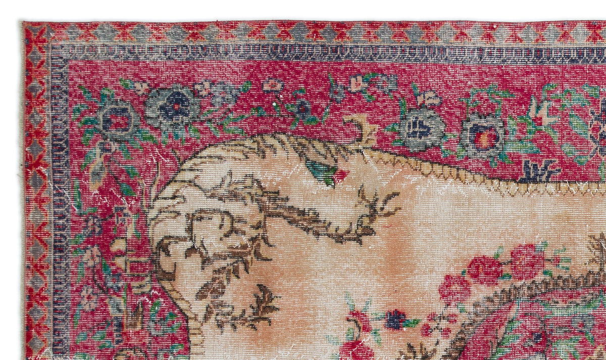 Naturel Over Dyed Vintage Rug 5&#39;4&#39;&#39; x 9&#39;2&#39;&#39; ft 163 x 280 cm