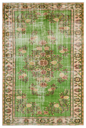 Retro Over Dyed Vintage Rug 6'0'' x 9'1'' ft 184 x 278 cm