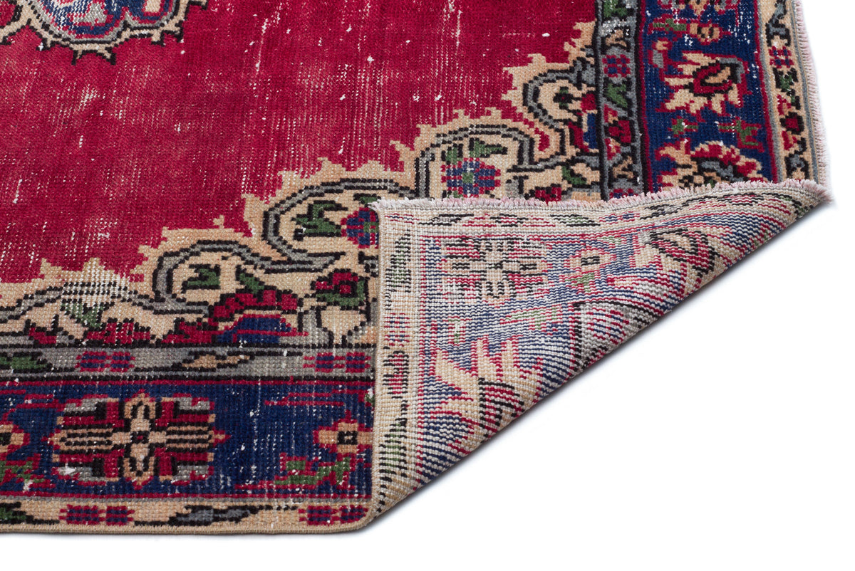 Naturel Over Dyed Vintage Rug 5&#39;8&#39;&#39; x 8&#39;11&#39;&#39; ft 173 x 271 cm