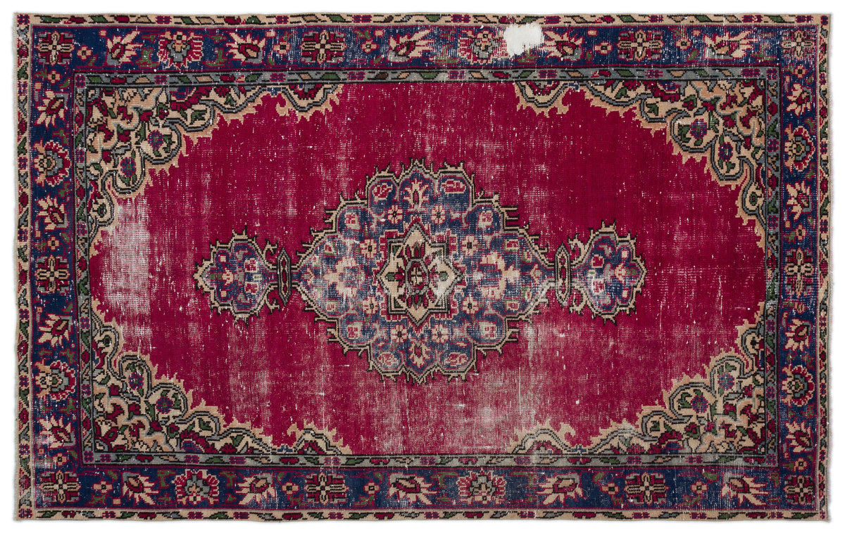 Naturel Over Dyed Vintage Rug 5&#39;8&#39;&#39; x 8&#39;11&#39;&#39; ft 173 x 271 cm