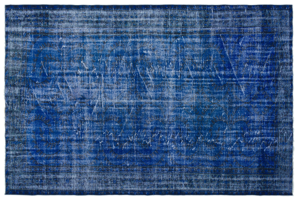 Blue Over Dyed Vintage Rug 6'0'' x 8'12'' ft 184 x 274 cm