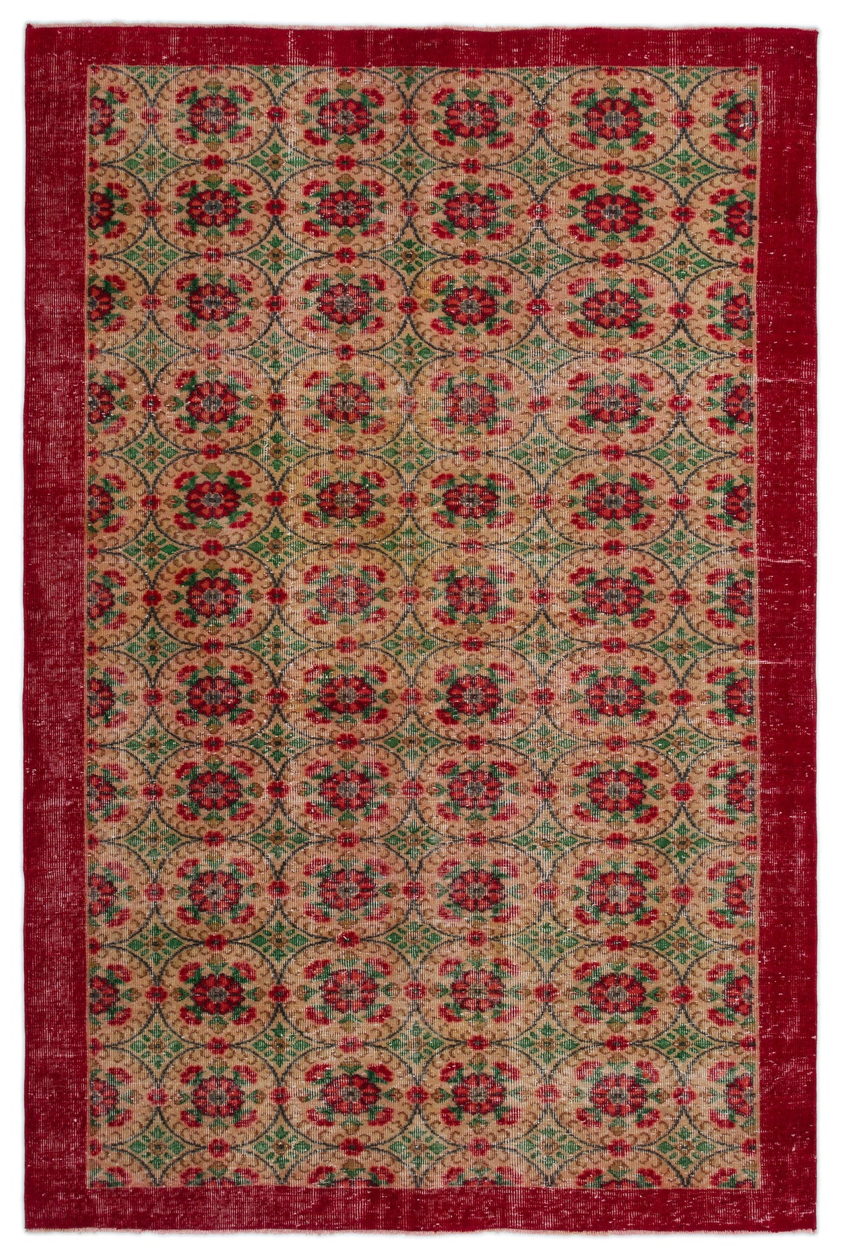 Naturel Over Dyed Vintage Rug 5&#39;10&#39;&#39; x 8&#39;9&#39;&#39; ft 178 x 266 cm