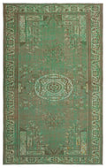 Retro Over Dyed Vintage Rug 5'10'' x 9'4'' ft 178 x 285 cm