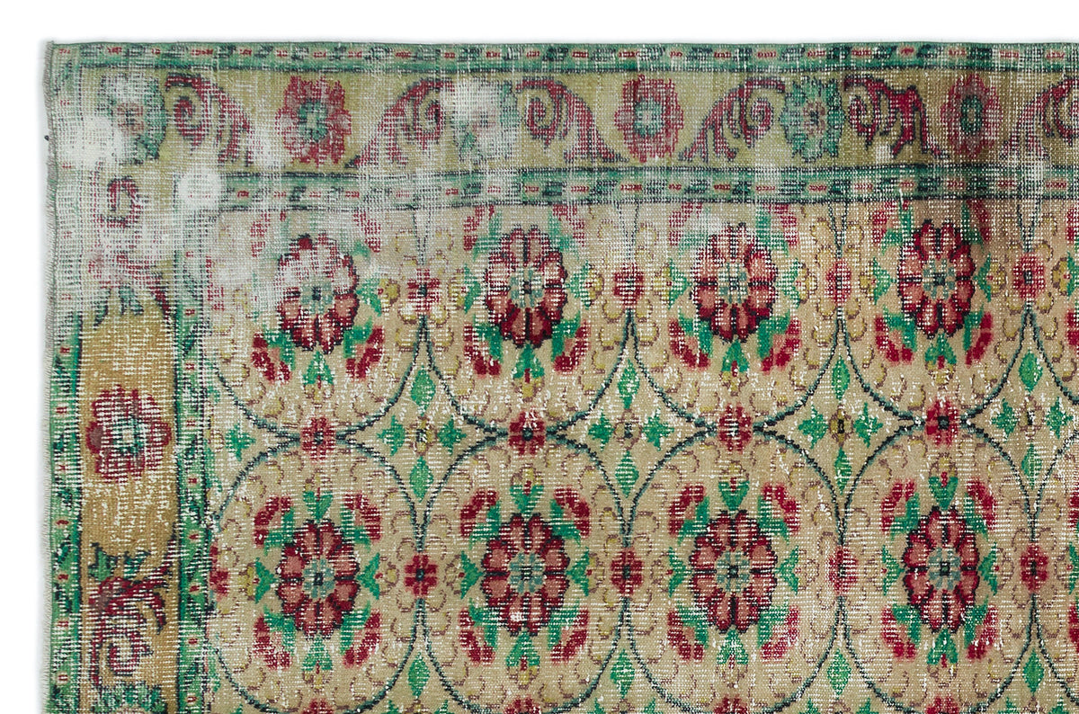 Naturel Over Dyed Vintage Rug 6&#39;2&#39;&#39; x 9&#39;9&#39;&#39; ft 189 x 296 cm