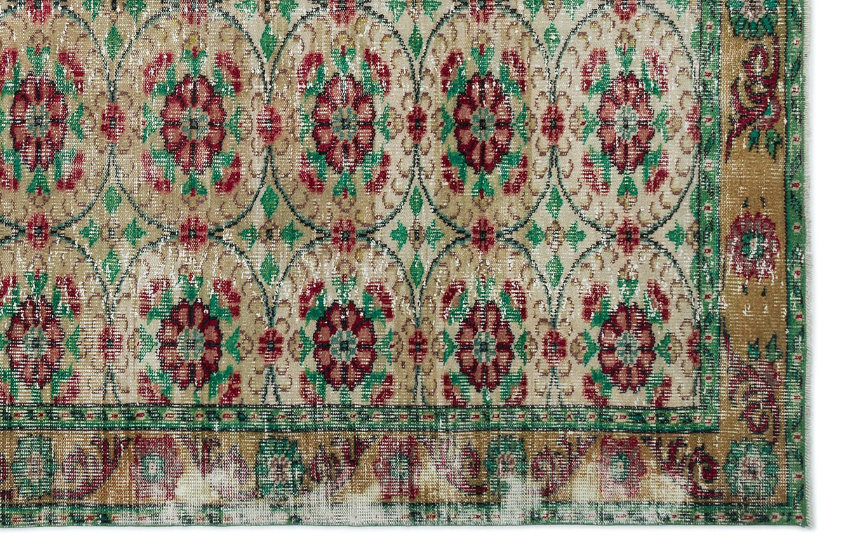 Naturel Over Dyed Vintage Rug 6&#39;2&#39;&#39; x 9&#39;9&#39;&#39; ft 189 x 296 cm