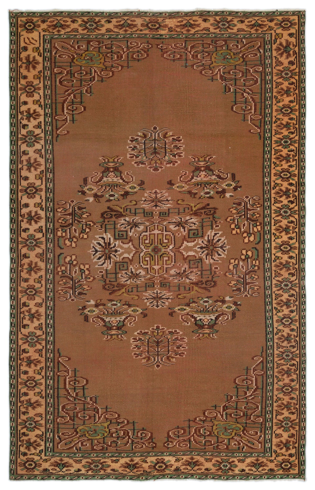 Naturel Over Dyed Vintage Rug 5&#39;11&#39;&#39; x 9&#39;1&#39;&#39; ft 181 x 277 cm