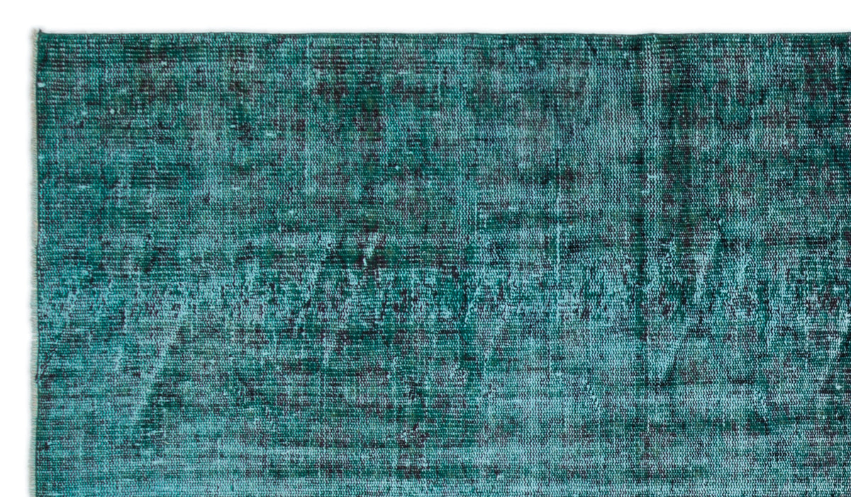 Blue Over Dyed Vintage Rug 5&#39;3&#39;&#39; x 9&#39;1&#39;&#39; ft 161 x 278 cm