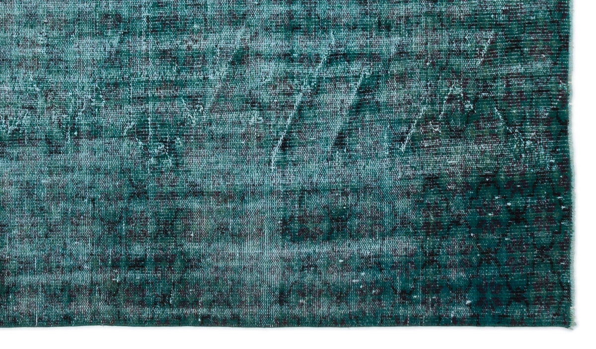 Blue Over Dyed Vintage Rug 5&#39;3&#39;&#39; x 9&#39;1&#39;&#39; ft 161 x 278 cm