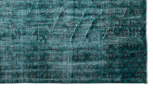 Blue Over Dyed Vintage Rug 5'3'' x 9'1'' ft 161 x 278 cm