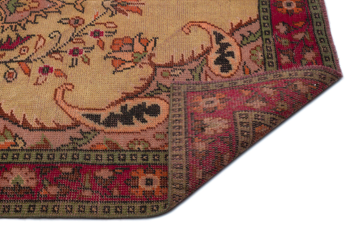 Naturel Over Dyed Vintage Rug 5&#39;1&#39;&#39; x 8&#39;10&#39;&#39; ft 155 x 270 cm