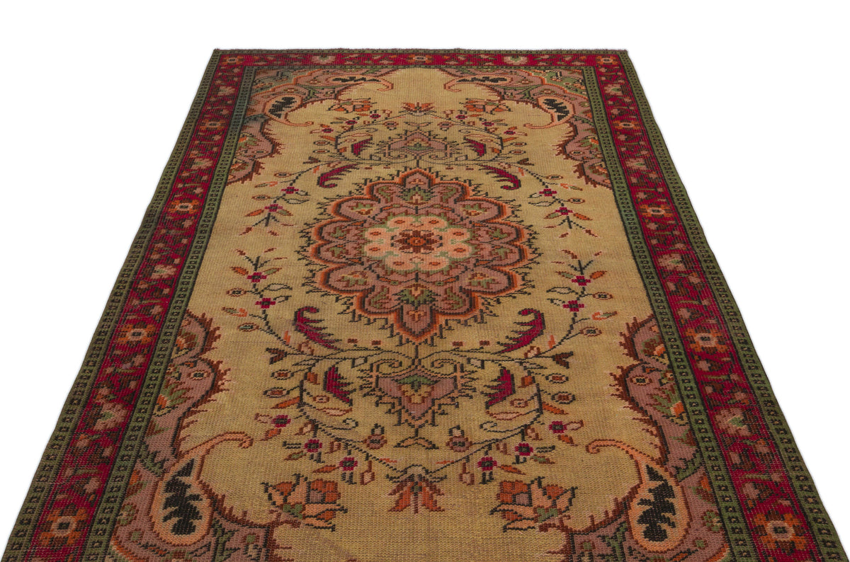 Naturel Over Dyed Vintage Rug 5&#39;1&#39;&#39; x 8&#39;10&#39;&#39; ft 155 x 270 cm