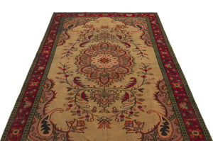 Naturel Over Dyed Vintage Rug 5'1'' x 8'10'' ft 155 x 270 cm