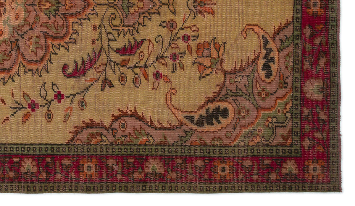 Naturel Over Dyed Vintage Rug 5&#39;1&#39;&#39; x 8&#39;10&#39;&#39; ft 155 x 270 cm