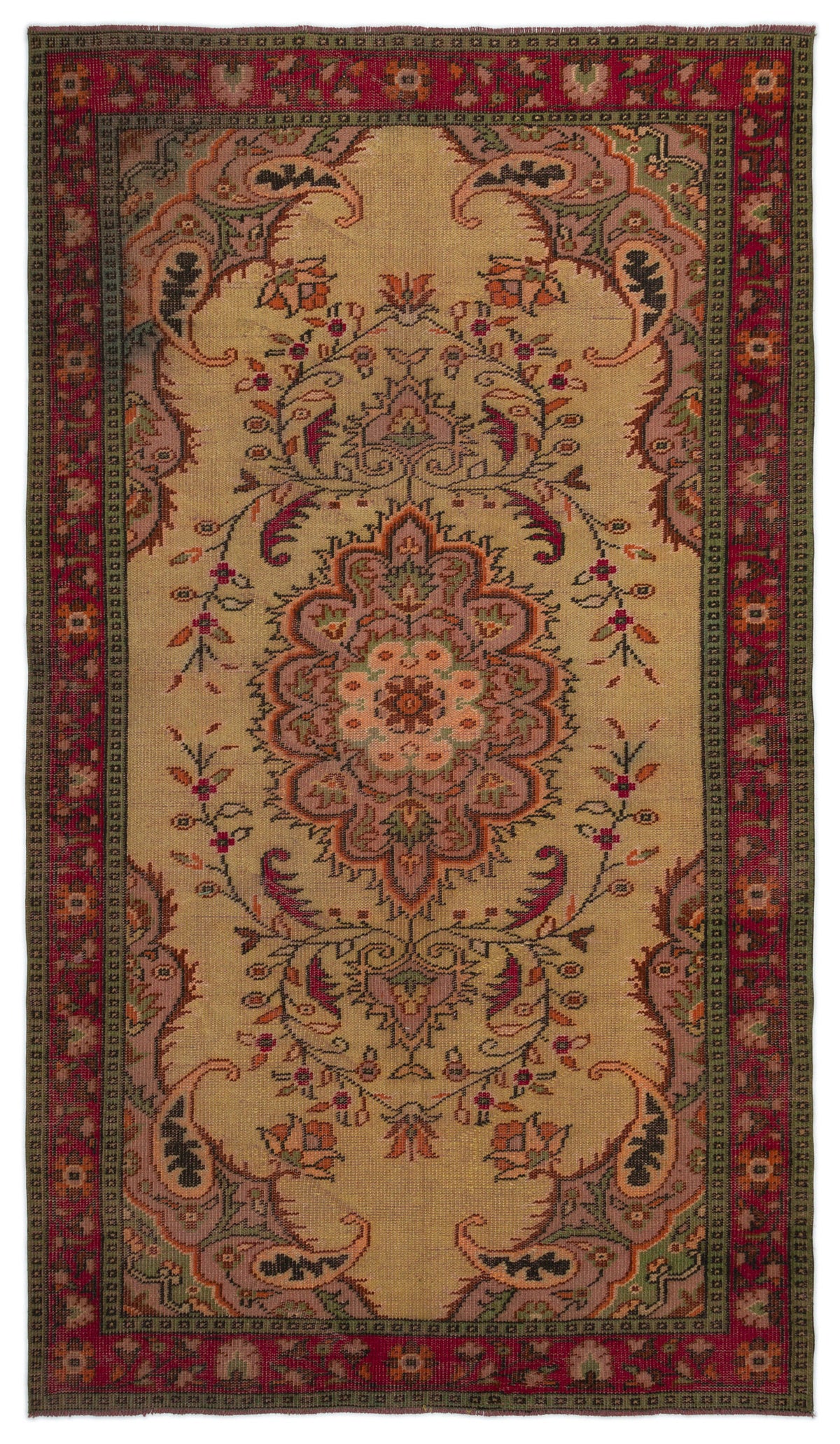 Traditional Design Natural Aged Vintage Rug 5'1'' x 8'10'' ft 155 x 27 ...