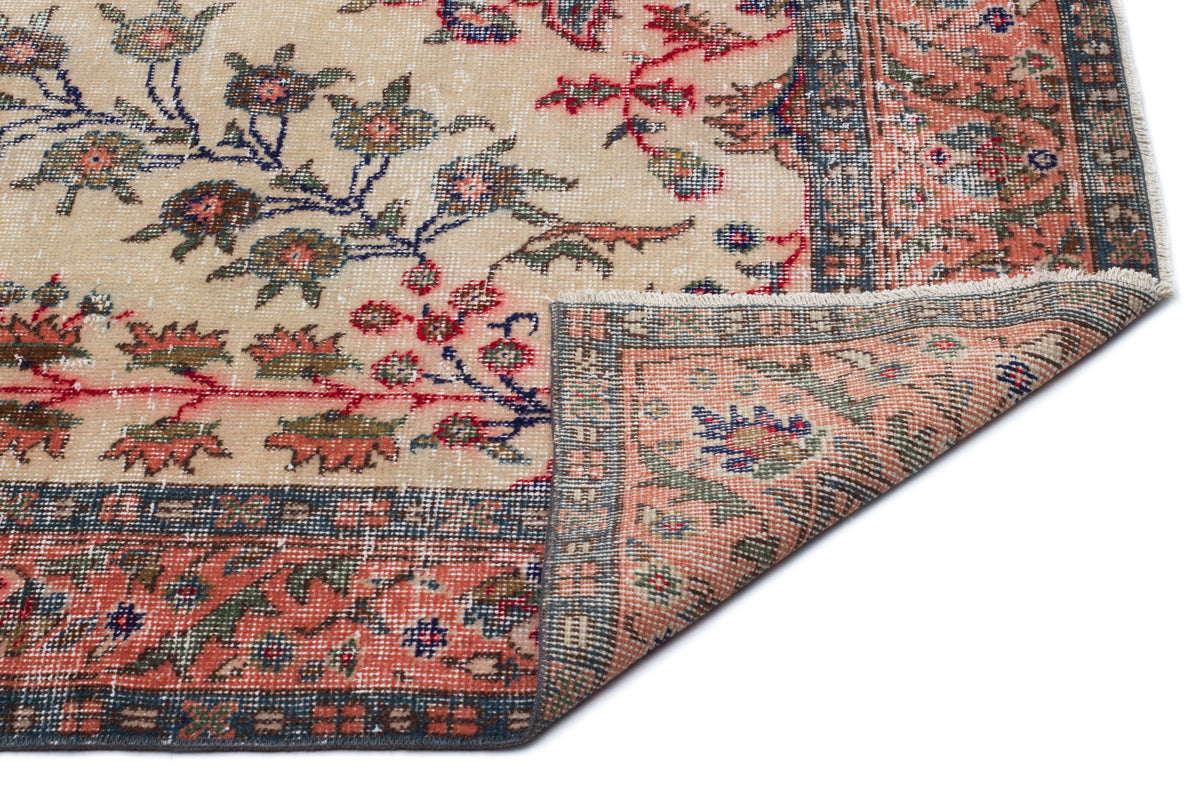 Naturel Over Dyed Vintage Rug 5&#39;2&#39;&#39; x 9&#39;2&#39;&#39; ft 158 x 280 cm