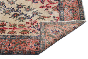 Naturel Over Dyed Vintage Rug 5'2'' x 9'2'' ft 158 x 280 cm