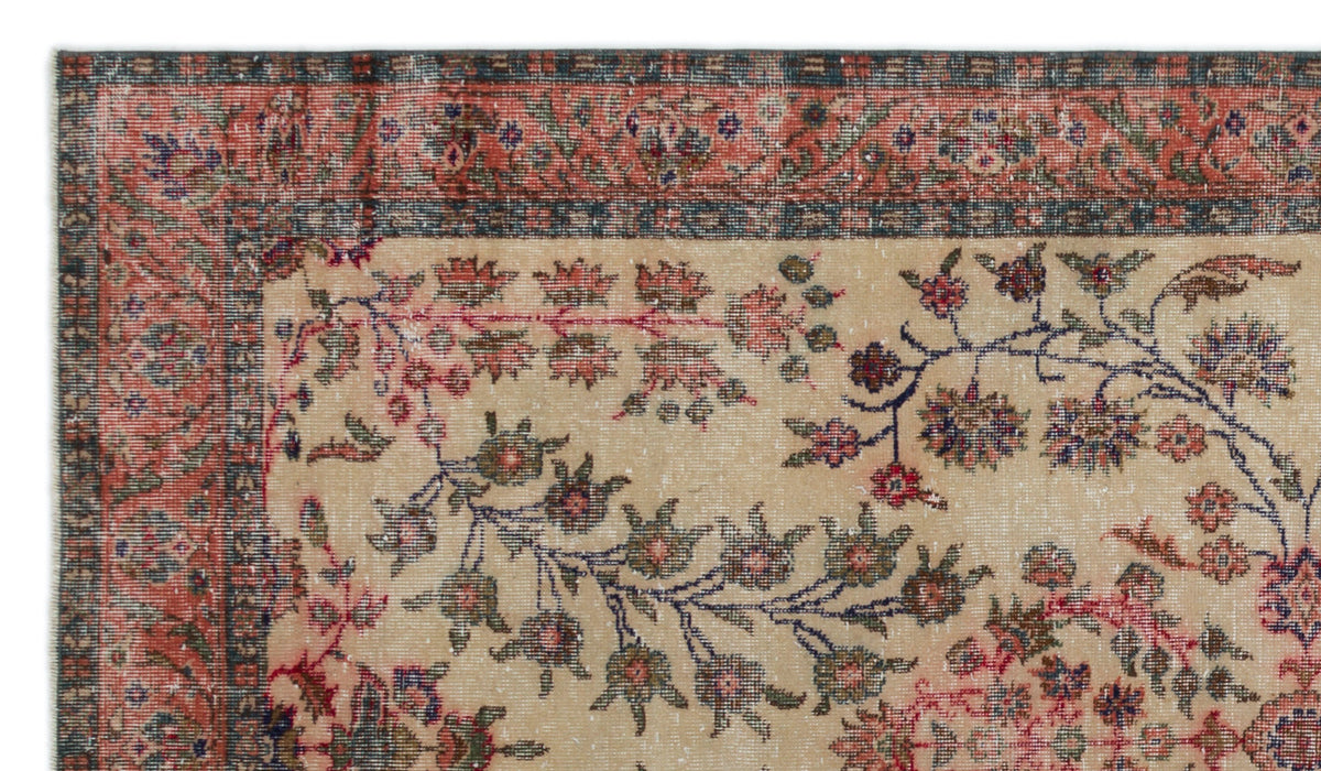 Naturel Over Dyed Vintage Rug 5&#39;2&#39;&#39; x 9&#39;2&#39;&#39; ft 158 x 280 cm