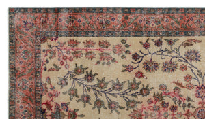 Naturel Over Dyed Vintage Rug 5'2'' x 9'2'' ft 158 x 280 cm