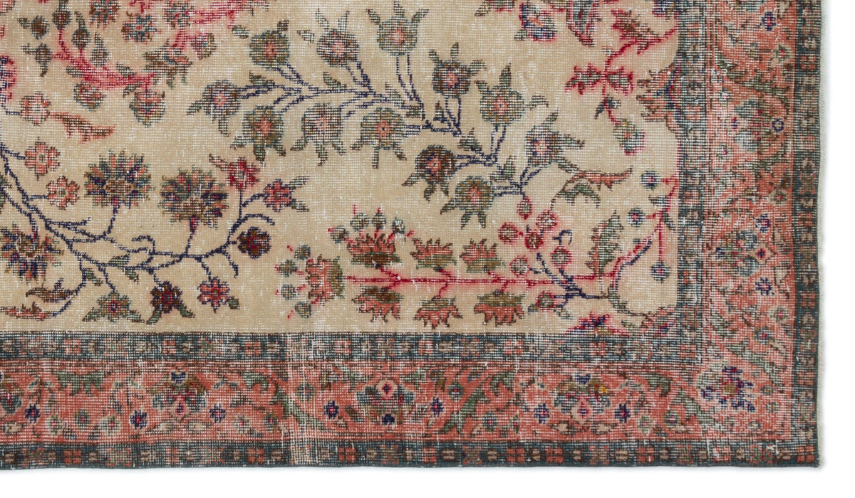 Naturel Over Dyed Vintage Rug 5&#39;2&#39;&#39; x 9&#39;2&#39;&#39; ft 158 x 280 cm