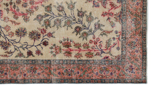 Naturel Over Dyed Vintage Rug 5'2'' x 9'2'' ft 158 x 280 cm