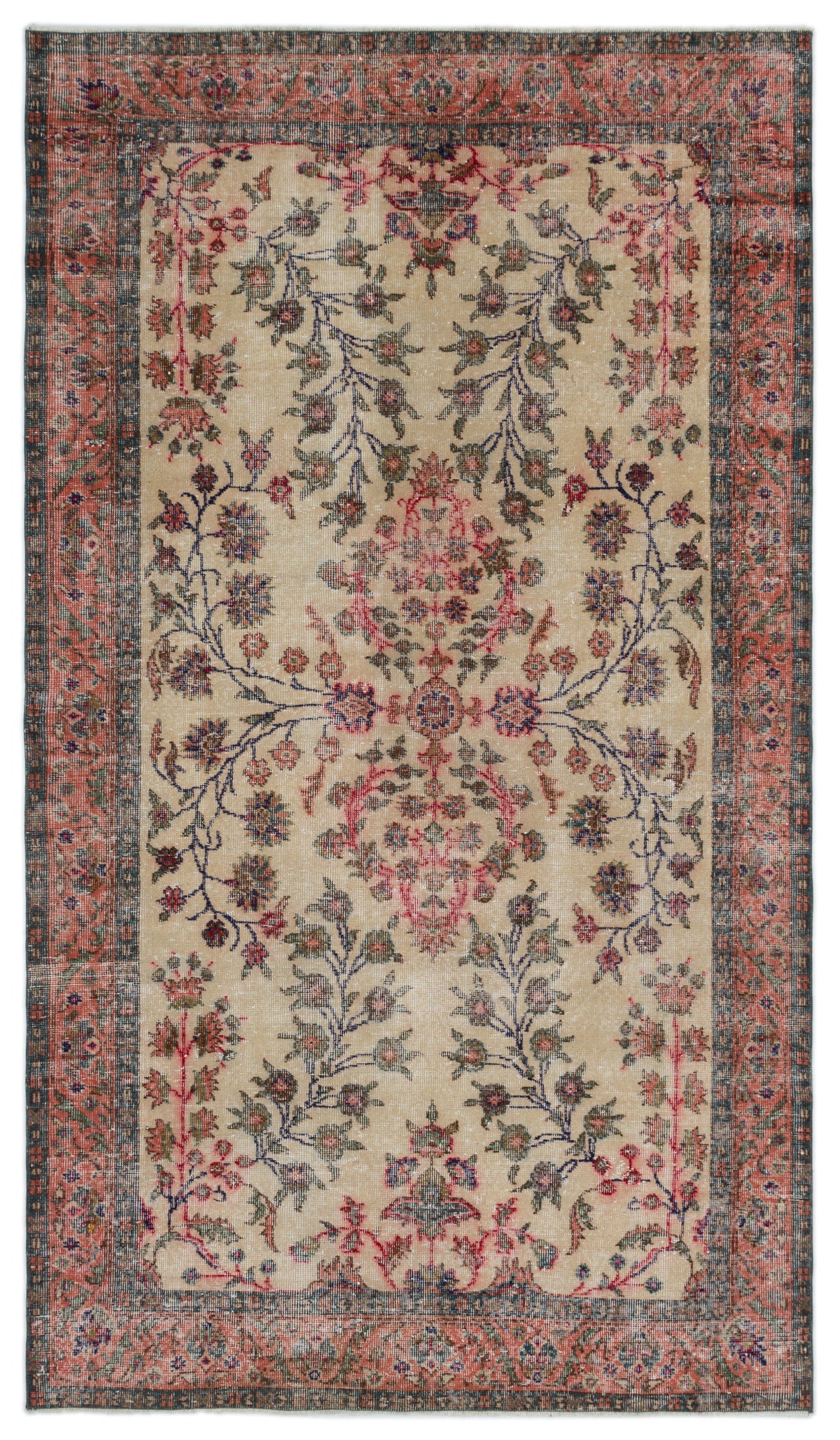 Naturel Over Dyed Vintage Rug 5&#39;2&#39;&#39; x 9&#39;2&#39;&#39; ft 158 x 280 cm