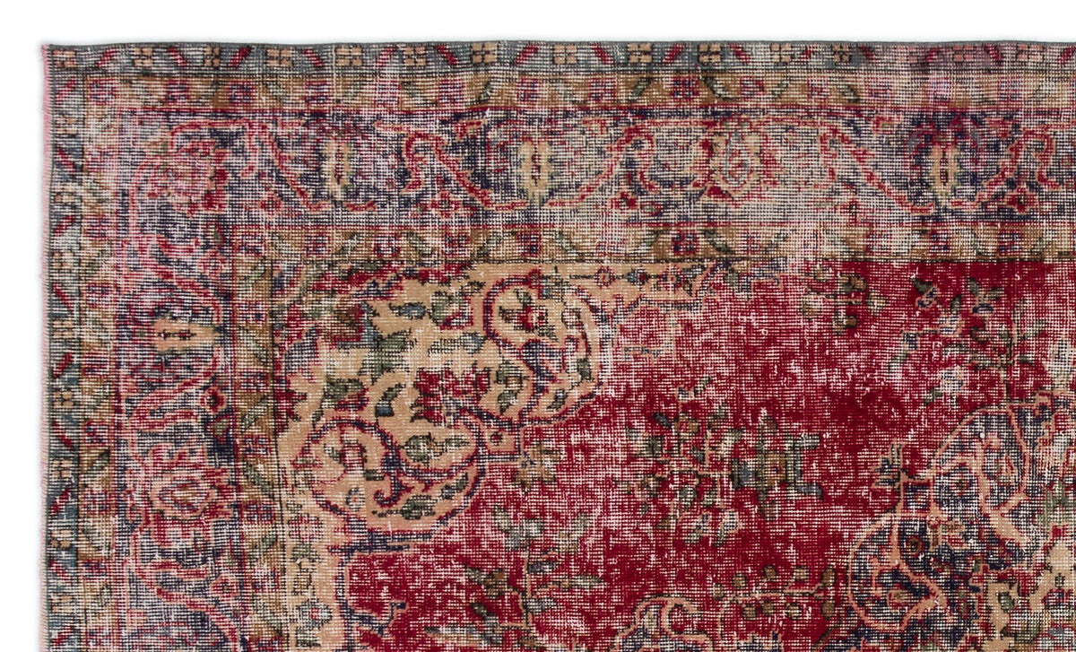 Naturel Over Dyed Vintage Rug 5&#39;5&#39;&#39; x 8&#39;11&#39;&#39; ft 165 x 272 cm