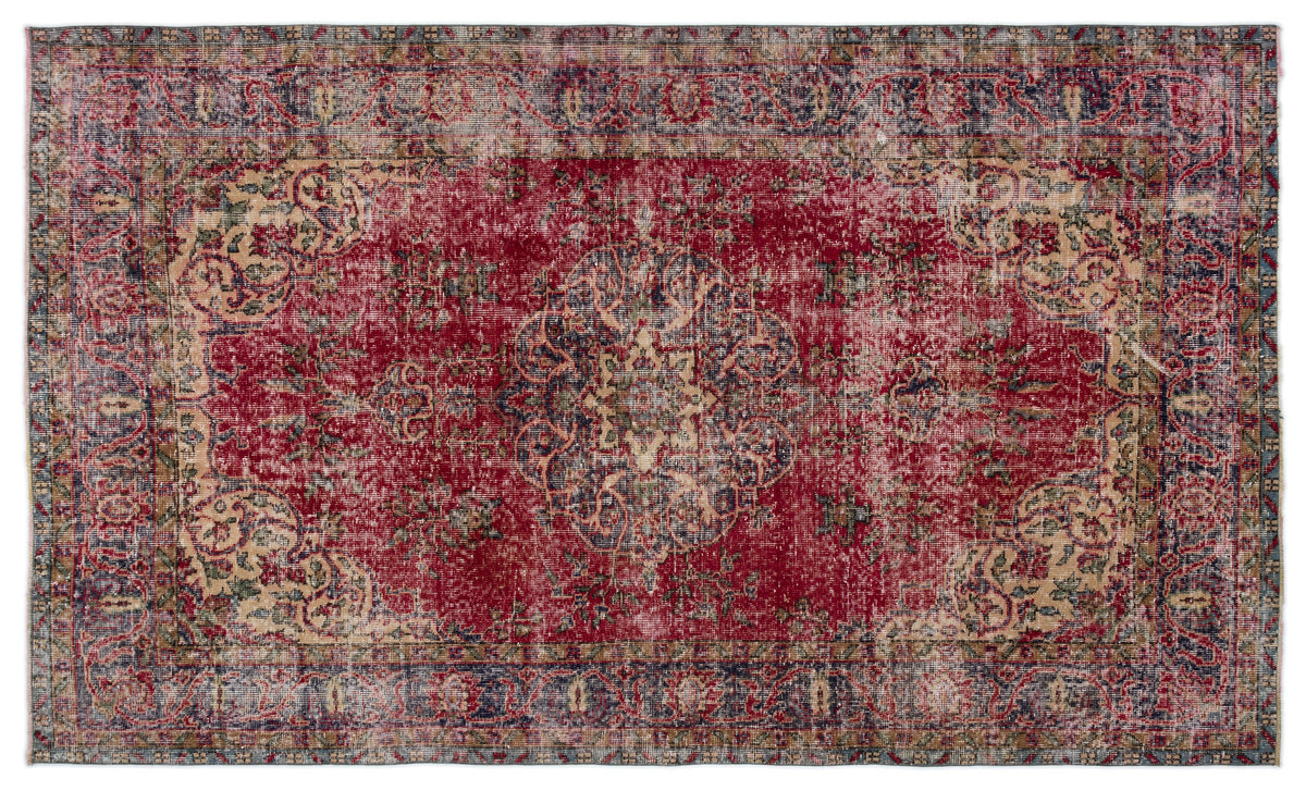 Naturel Over Dyed Vintage Rug 5&#39;5&#39;&#39; x 8&#39;11&#39;&#39; ft 165 x 272 cm