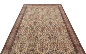 Beige Over Dyed Vintage Rug 5'5'' x 9'9'' ft 164 x 297 cm