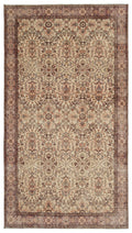 Beige Over Dyed Vintage Rug 5'5'' x 9'9'' ft 164 x 297 cm