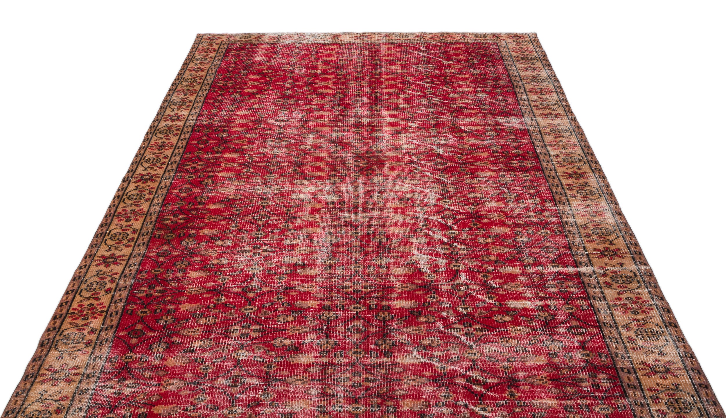 Naturel Over Dyed Vintage Rug 5'10'' x 9'7'' ft 177 x 292 cm