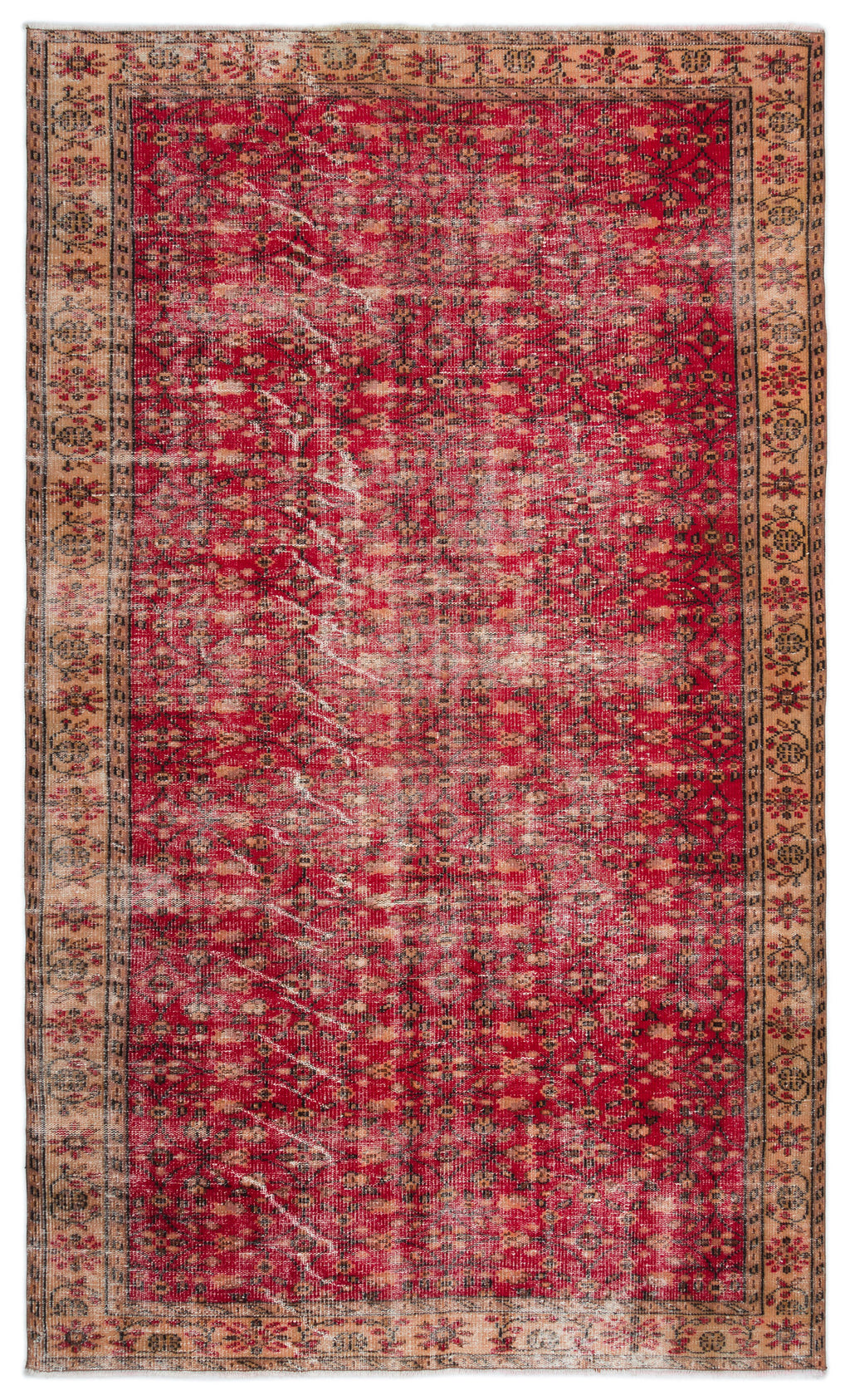 Naturel Over Dyed Vintage Rug 5'10'' x 9'7'' ft 177 x 292 cm