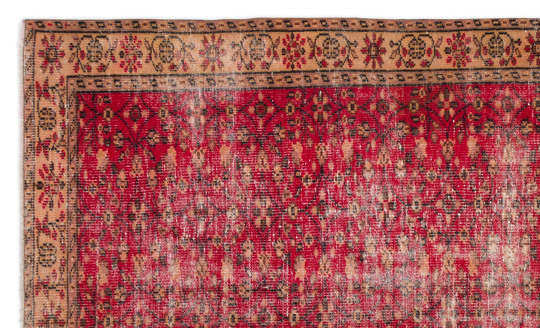 Naturel Over Dyed Vintage Rug 5'10'' x 9'7'' ft 177 x 292 cm