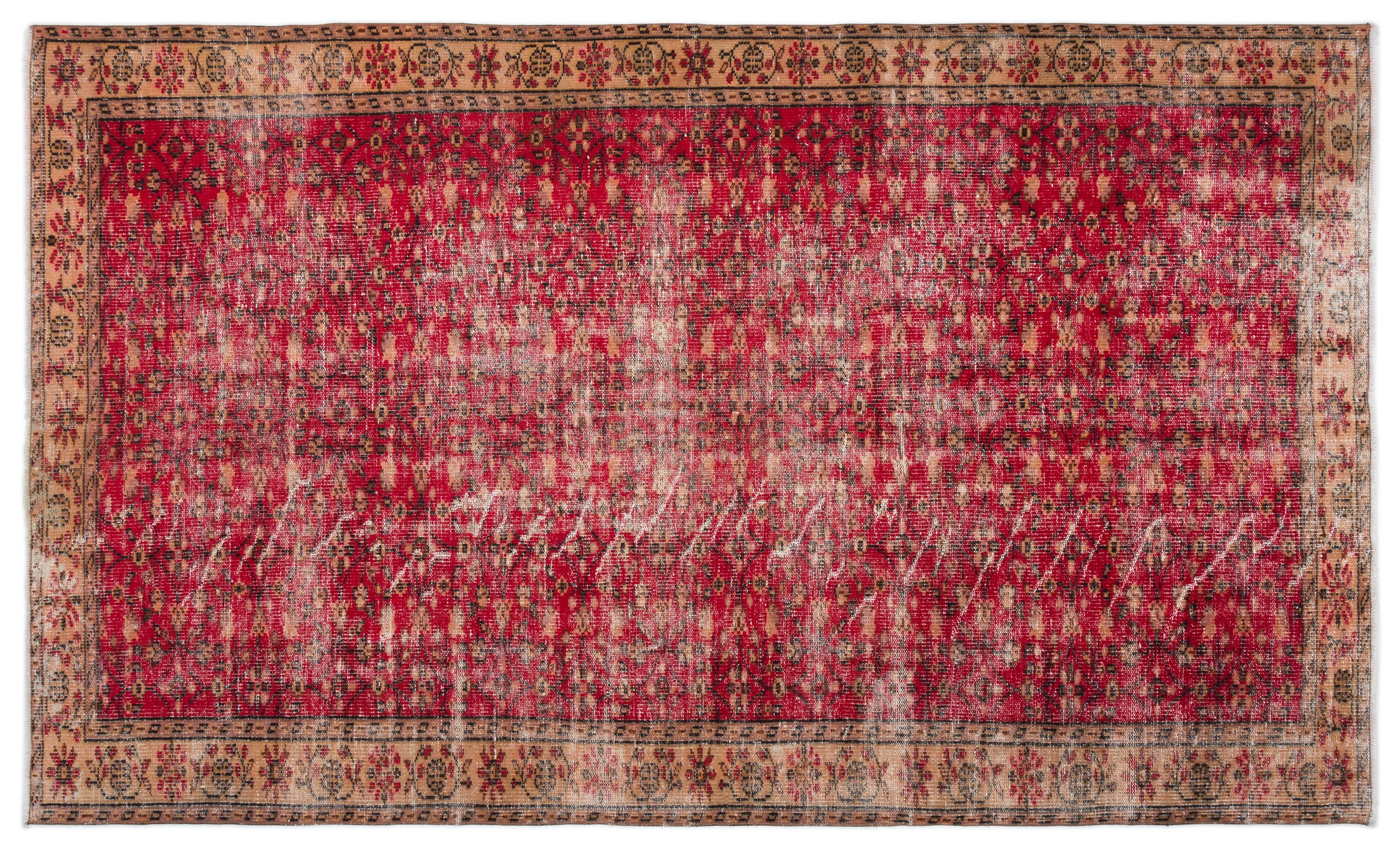 Naturel Over Dyed Vintage Rug 5'10'' x 9'7'' ft 177 x 292 cm