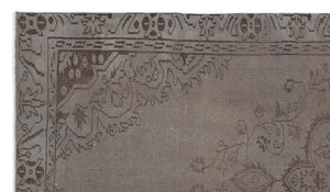 Gray Over Dyed Vintage Rug 4'9'' x 8'3'' ft 145 x 251 cm