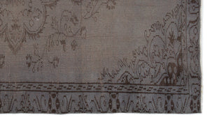 Gray Over Dyed Vintage Rug 4'9'' x 8'3'' ft 145 x 251 cm