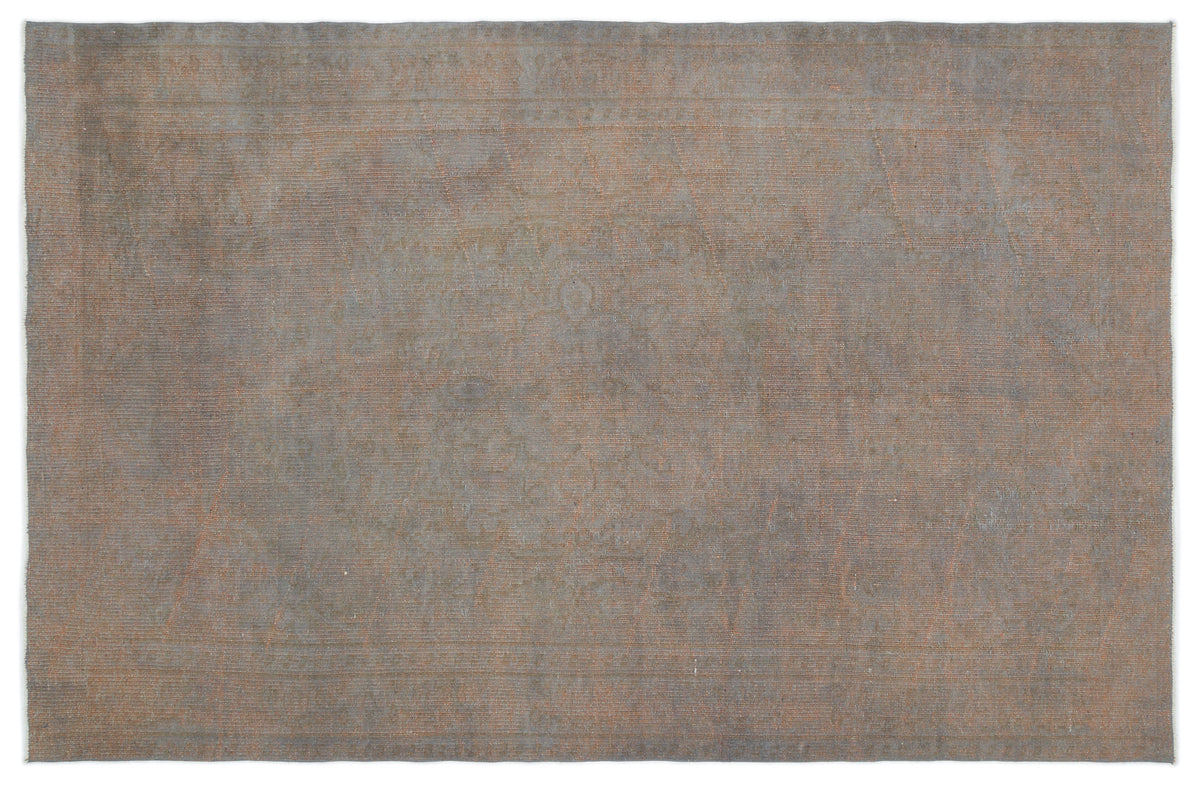 Gray Over Dyed Vintage Rug 5&#39;6&#39;&#39; x 8&#39;10&#39;&#39; ft 168 x 268 cm